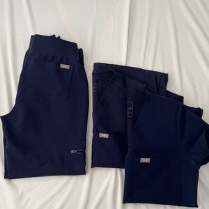 XXS FIG TOPS, XXS PETITE JOGGERS NAVY